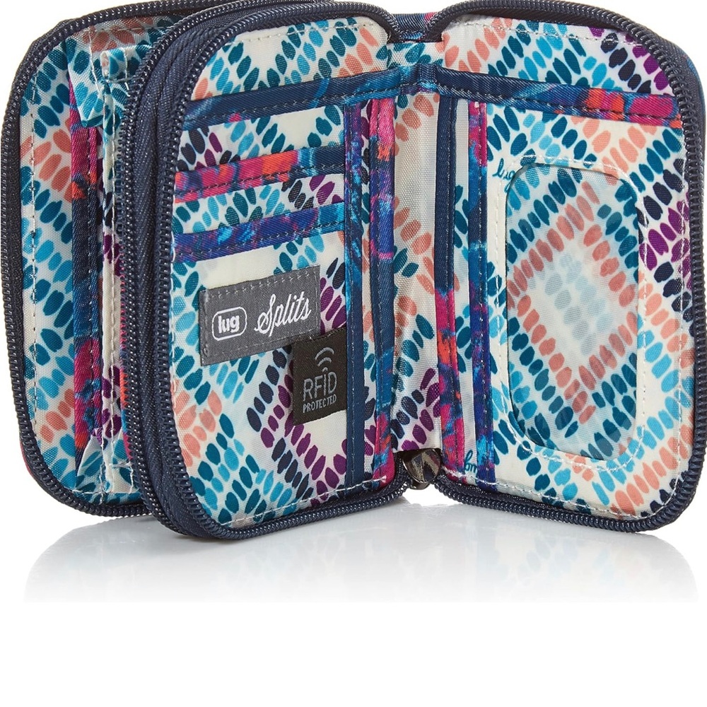 Lug Carousel Crossbody & Splits Wallet Hydrangea Navy - Picture 14 of 16